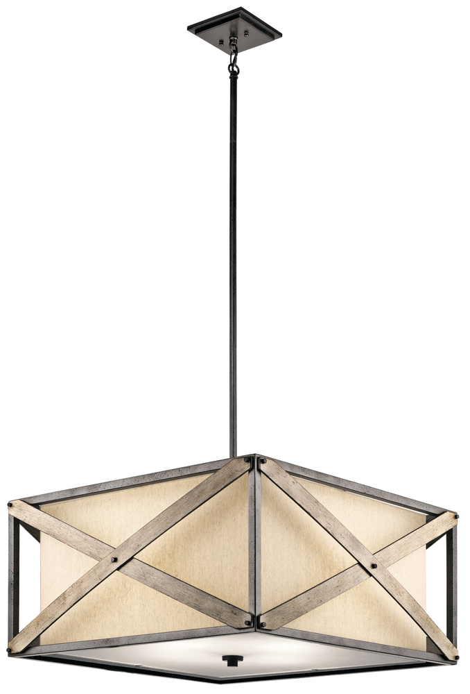 Cahoon™ 4 Light Convertible Pendant Anvil Iron