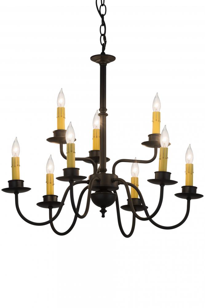 22"W Ean 2 Tier 9 LT Chandelier