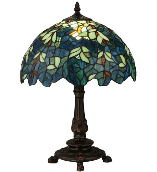 17"H Nightfall Wisteria Accent Lamp