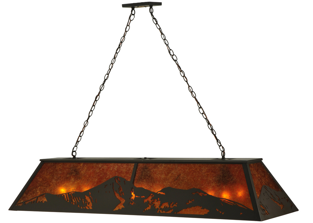 61" Long Mountain Range Oblong Pendant