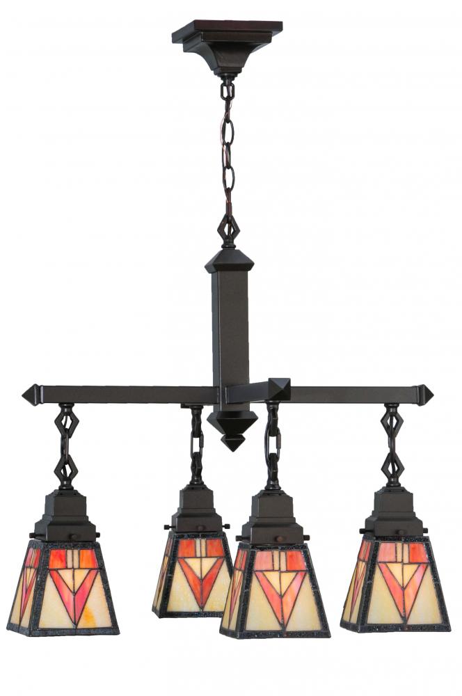 24"W Otero Mission 4 LT Chandelier