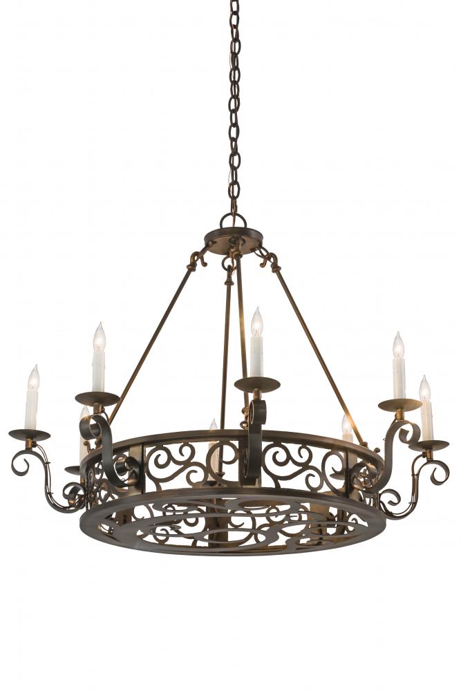 36"W Delano 8 LT Chandelier