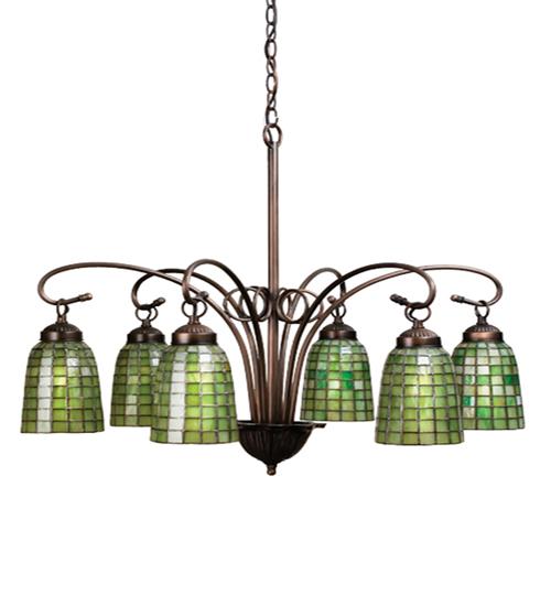 28"W Terra Verde 6 LT Chandelier