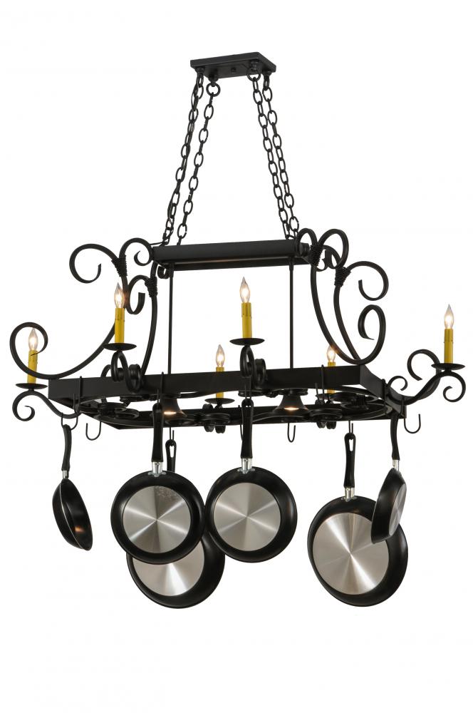 50" Long Caiden 6 Light Pot Rack