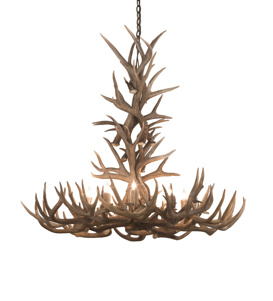 43" Wide Antlers Whitetail Deer 8 LT Chandelier