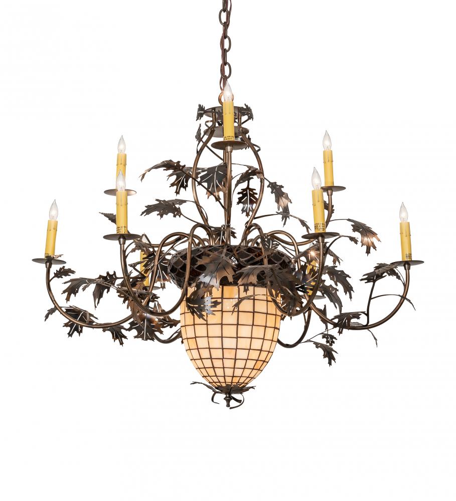 39" Wide Greenbriar Oak 9 Light Chandelier