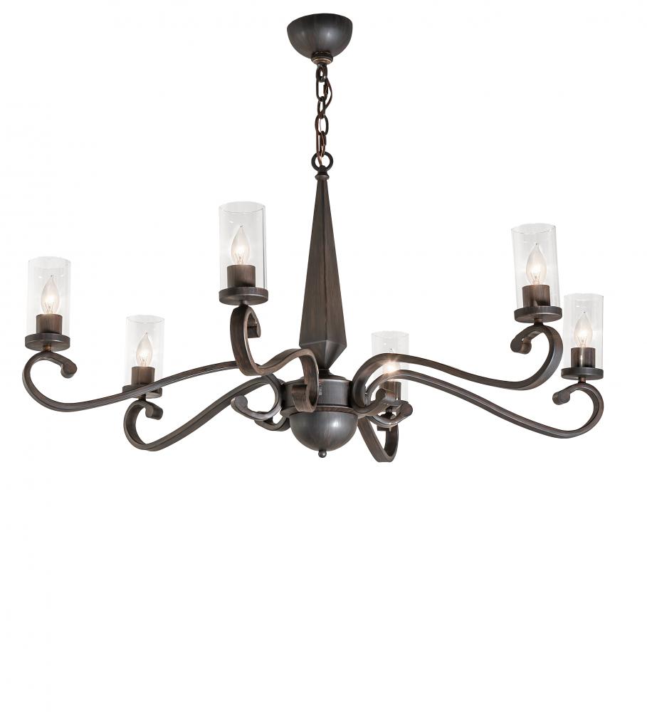 42" Wide Muirfield 6 Light Chandelier