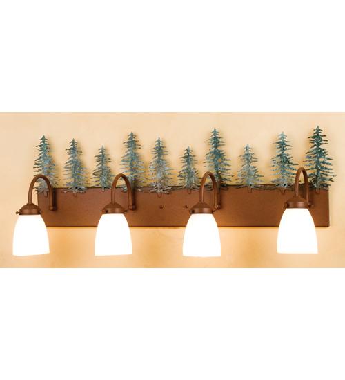 35"W Tall Pines 4 LT Vanity Light