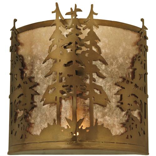 12" Wide Tall Pines Wall Sconce