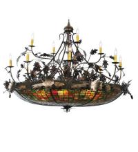 Meyda Blue 100424 - 50" Wide Greenbriar Oak 12 Arm Chandelier