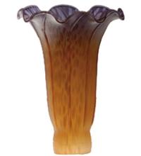 Meyda Blue 10168 - 3"W x 5"H Amber/Purple Lily Shade