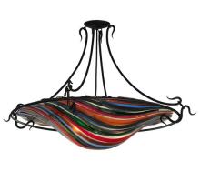 Meyda Blue 110963 - 36"W Metro Fusion Colori Del Arcobaleno Glass Semi-Flushmount