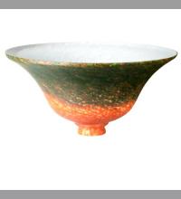 Meyda Blue 11275 - 10.5"W RED/GREEN PATE-DE-VERRE BELL SHADE