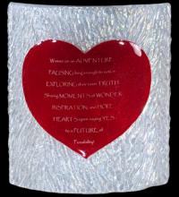 Meyda Blue 114106 - 7" Wide Personalized Heart Panel