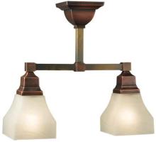 Meyda Blue 129083 - 15.5" Long Bungalow 2 Light Semi-Flushmount