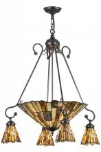 Meyda Blue 156009 - 30"W Delta Jadestone 5 LT Chandelier