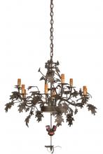 Meyda Blue 158684 - 28"W Greenbriar Oak 9 Arm Chandelier Hardware