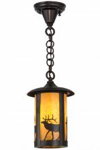 Meyda Blue 160626 - 8" Wide Fulton Lone Elk Pendant