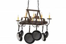 Meyda Blue 161017 - 27"L Barn Animals 8 LT Pot Rack