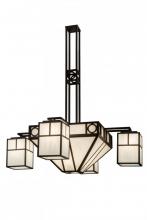 Meyda Blue 164027 - 60"W Mission Chic 4 LT Chandelier