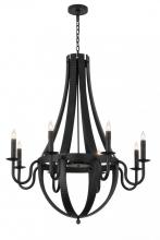 Meyda Blue 166800 - 42" Wide Barrel Stave Metallo 8 Light Chandelier