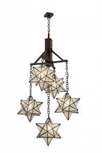 Meyda Blue 171780 - 30"W Moravian Star 5 LT Chandelier