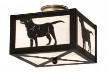 Meyda Blue 172790 - 12"Sq Labrador Retriever Flushmount