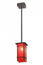 Meyda Blue 192565 - 6.5"Sq Quadrato Firebird Mini Pendant