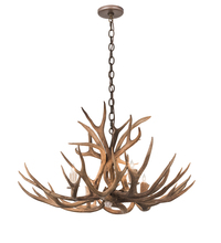 Meyda Blue 200437 - 33" Wide Antlers Whitetail Deer 4 LT Chandelier