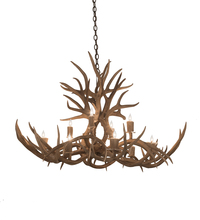 Meyda Blue 200459 - 45" Long Antlers Mule Deer 10 Light Chandelier