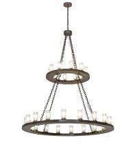 Meyda Blue 202972 - 60" Wide Loxley 28 Light Two Tier Chandelier