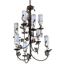 Meyda Blue 212975 - 34" Wide Tuscan Vineyard 9 Light Wine Bottle Chandelier