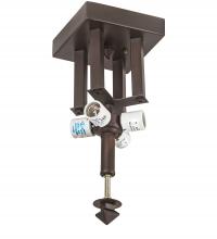 Meyda Blue 215302 - 6" Square Mahogany Bronze 4 Light Flushmount Hardware