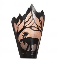 Meyda Blue 217008 - 8" Wide Moose at Dawn Left Wall Sconce