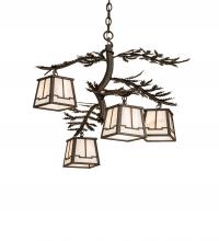 Meyda Blue 241046 - 26" Wide Pine Branch Valley View 4 Light Chandelier