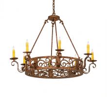 Meyda Blue 246220 - 36" Wide Delano 8 Light Chandelier