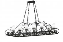 Meyda Blue 254701 - 66" Long Carlotta 12 Light Oblong Chandelier