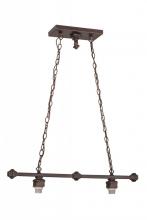 Meyda Blue 66238 - 32"L Mahogany Bronze 2 LT Island Pendant Hardware