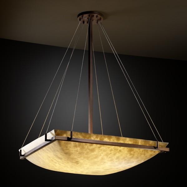 48" Square LED Pendant Bowl w/ Ring