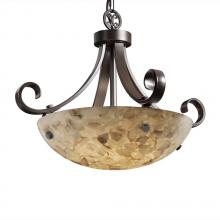 Justice Design Group ALR-9741-25-DBRZ-F2-LED-3000 - 18" Pendant Bowl - Scrolls w/ Finials