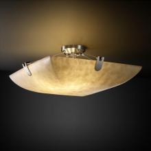 Justice Design Group CLD-9611-25-MBLK-LED-3000 - 18" Semi-Flush Bowl w/ U-Clips