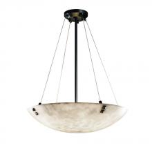 Justice Design Group CLD-9662-35-MBLK-F6-LED-5000 - 24" Pendant Bowl w/ Concentric Circles Finials