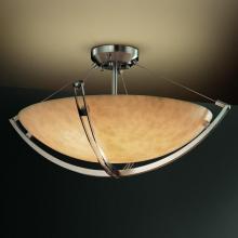 Justice Design Group CLD-9711-35-NCKL-LED-3000 - 18" Semi-Flush Bowl w/ Crossbar