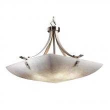 Justice Design Group CLD-9752-25-NCKL-F4-LED-5000 - 24" Pendant Bowl - Flat Bars w/ Finials