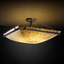 Justice Design Group CLD-9784-25-DBRZ-LED-6000 - 36" Square Semi-Flush Bowl w/ Ring