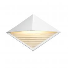 Justice Design Group CER-5600W-WHT - ADA Diamond Outdoor LED Wall Sconce (Downlight)