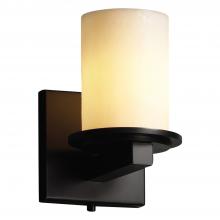 Justice Design Group CNDL-8771-10-CREM-MBLK - Dakota 1-Light Wall Sconce