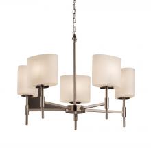 Justice Design Group FSN-8410-30-OPAL-NCKL - Union 5-Light Chandelier