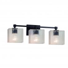 Justice Design Group FSN-8423-55-SEED-MBLK - Tetra 3-Light Bath Bar