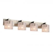 Justice Design Group FSN-8924-30-SEED-NCKL - Modular 4-Light Bath Bar